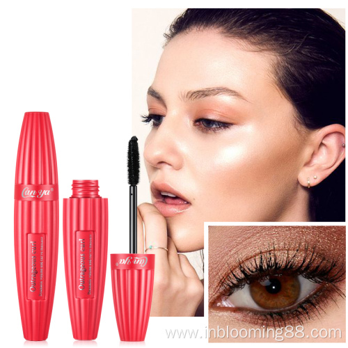 Long Lasting 4D Fiber Waterproof Lengthening Black Mascara